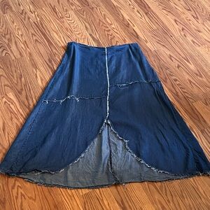 Tempo Paris Asymmetrical Deep Blue Skirt